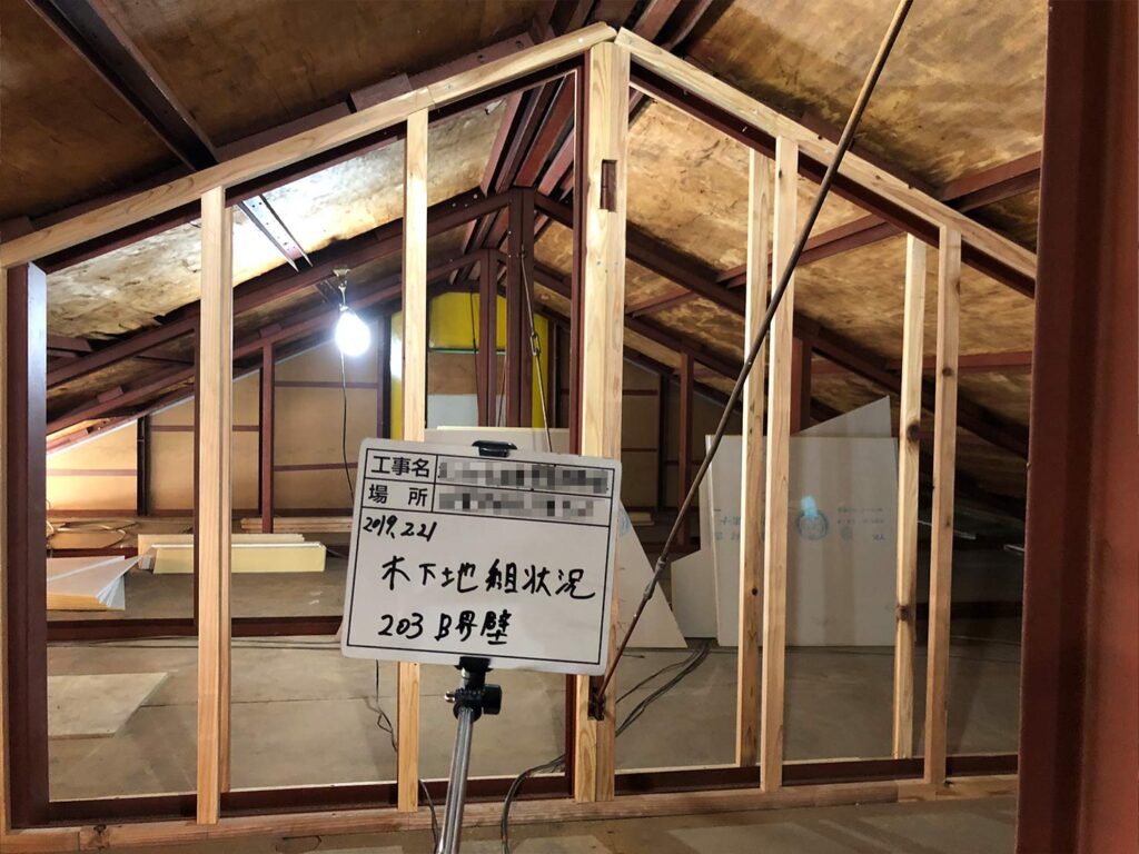 賃貸アパート内部防火対策工事施工例写真